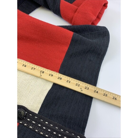 Parsley And Sage Button Jacket Collared Black Red Colorblock Pocket Womens Large - Picture 12 of 13